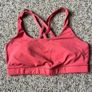 Lululemon Energy Bra, Coral, Size 8